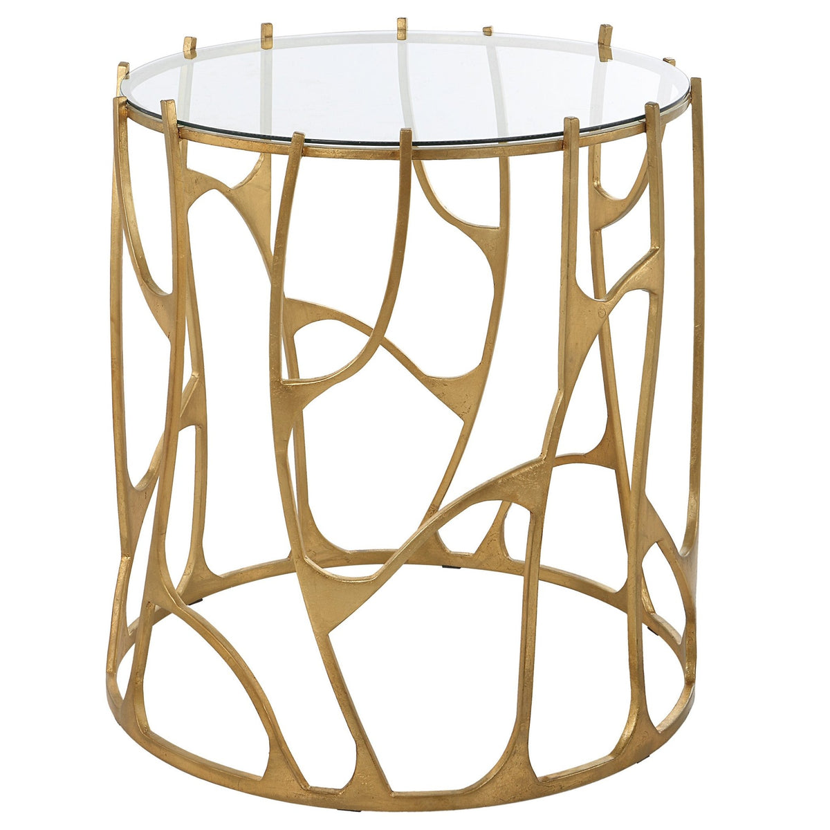 Uttermost Ritual Round Gold Side Table Accent & End Tables| Uttermost