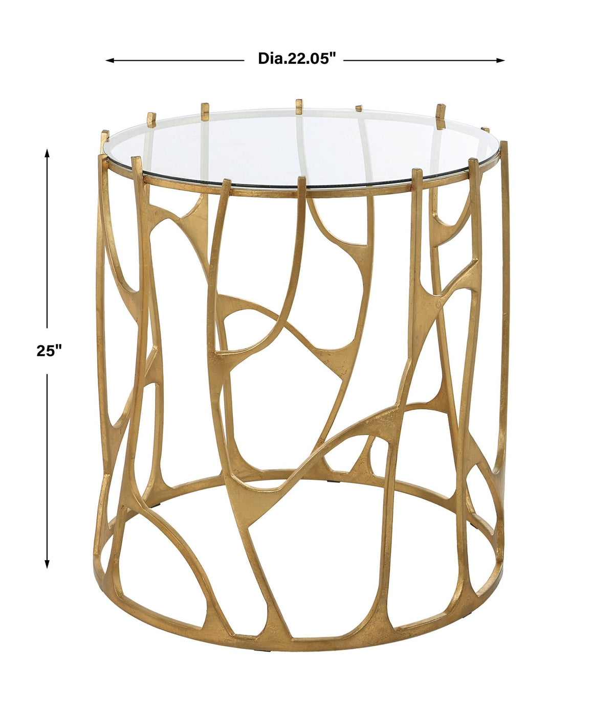 Uttermost Ritual Round Gold Side Table Accent & End Tables| Uttermost