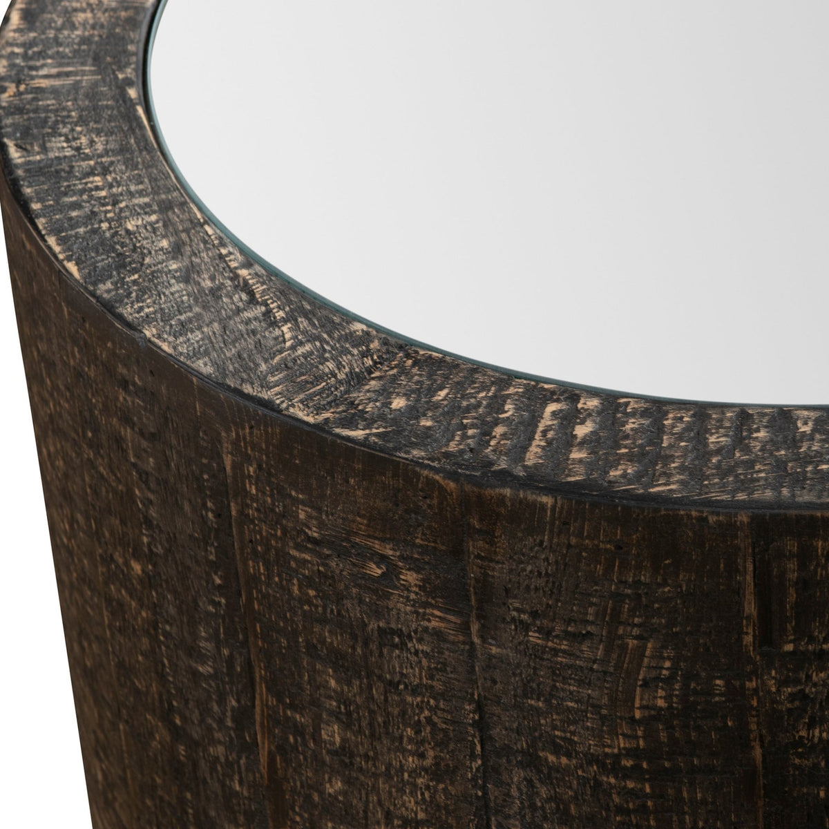 Uttermost Sequoia Mirrored Drum Table Table Decors| Uttermost