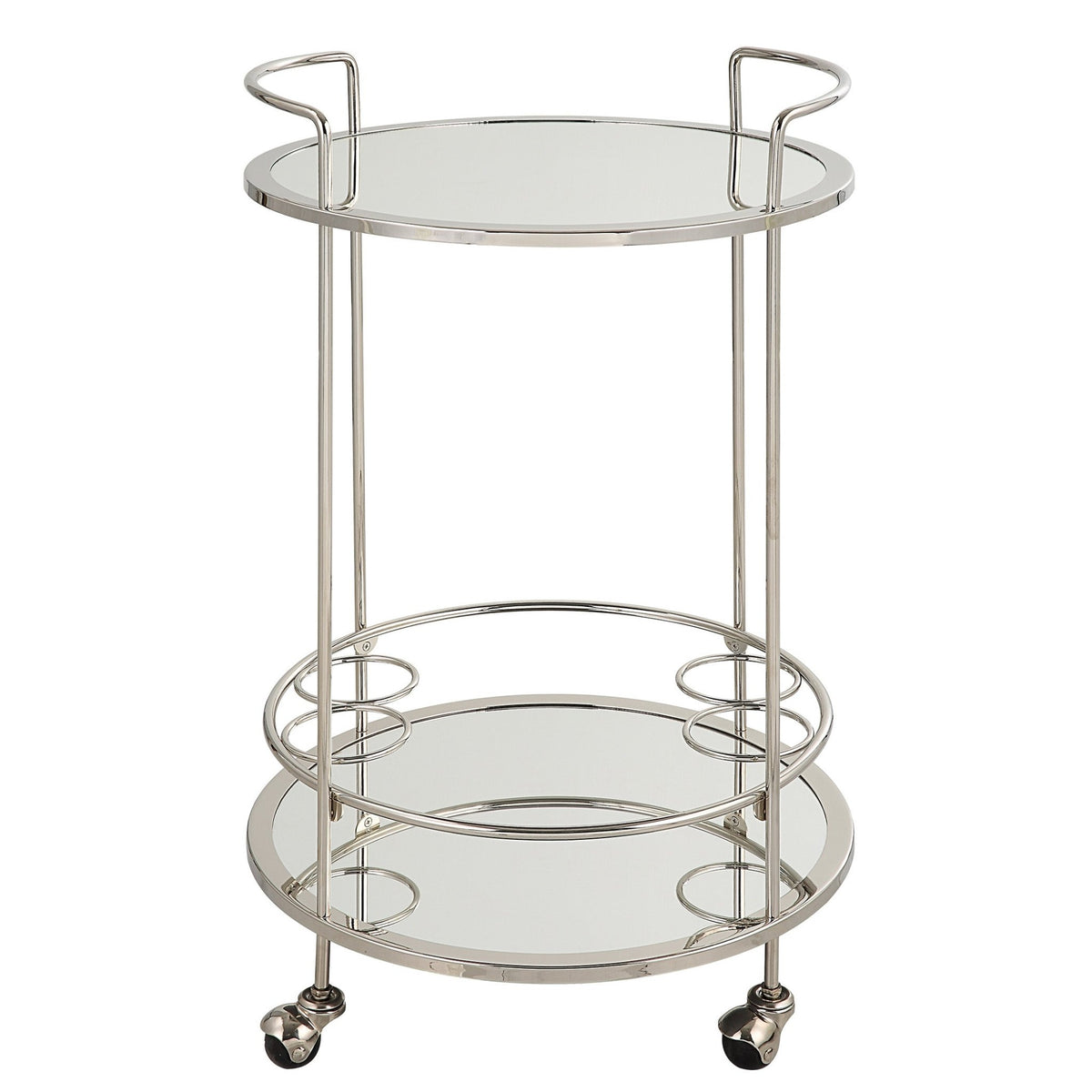 Uttermost Spritz Chrome Bar Cart Serving Carts| Uttermost