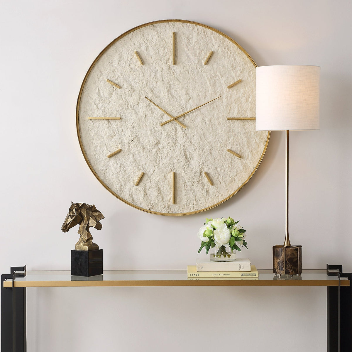 Uttermost Stone Serenity Wall Clock Clocks| Uttermost