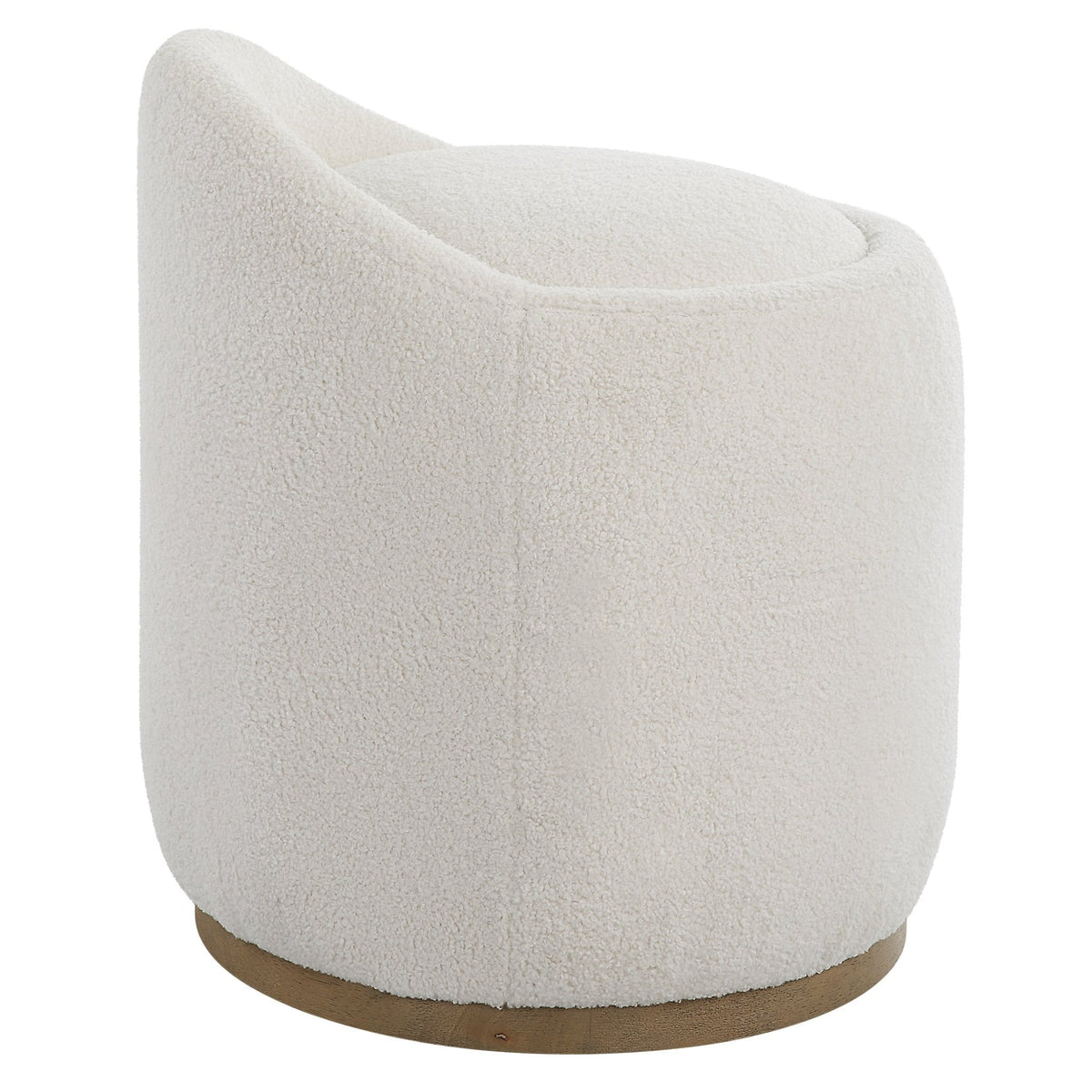 Uttermost Swirl Swivel Sheepskin Ottoman Table Decors| Uttermost