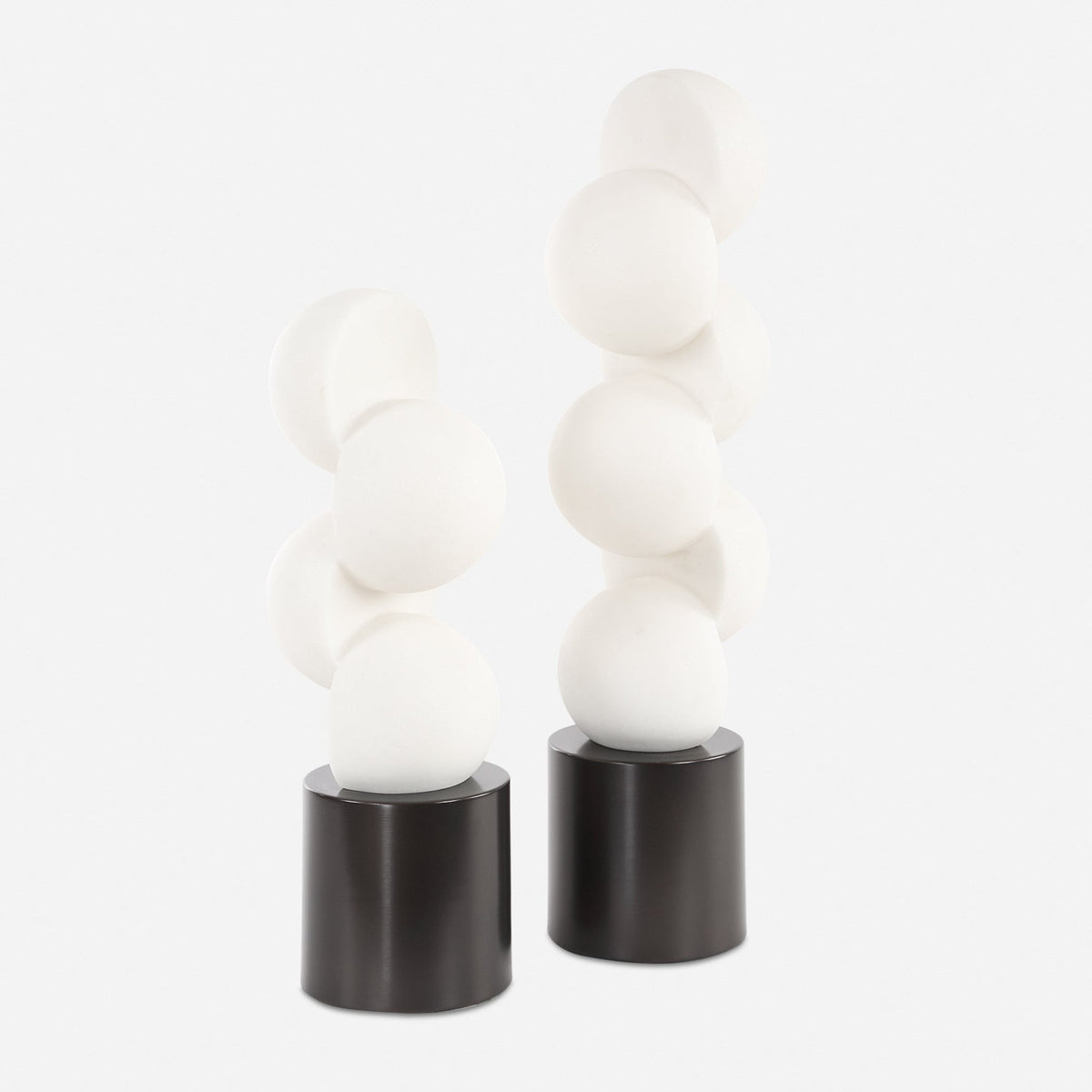 Uttermost Symmetry White Sculptures Set/2 Table Decors| Uttermost