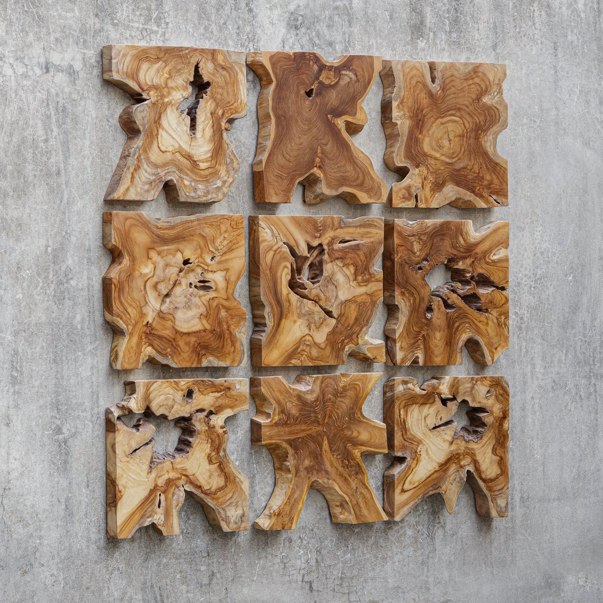 Uttermost Talia Wood Wall Decor Set/9 Wall Art| Uttermost