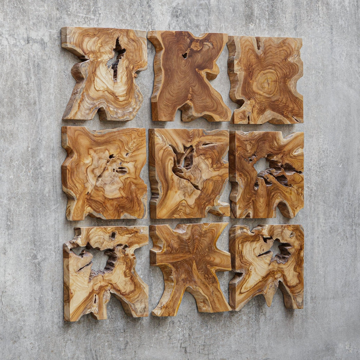 Uttermost Talia Wood Wall Decor Set/9 Wall Art| Uttermost