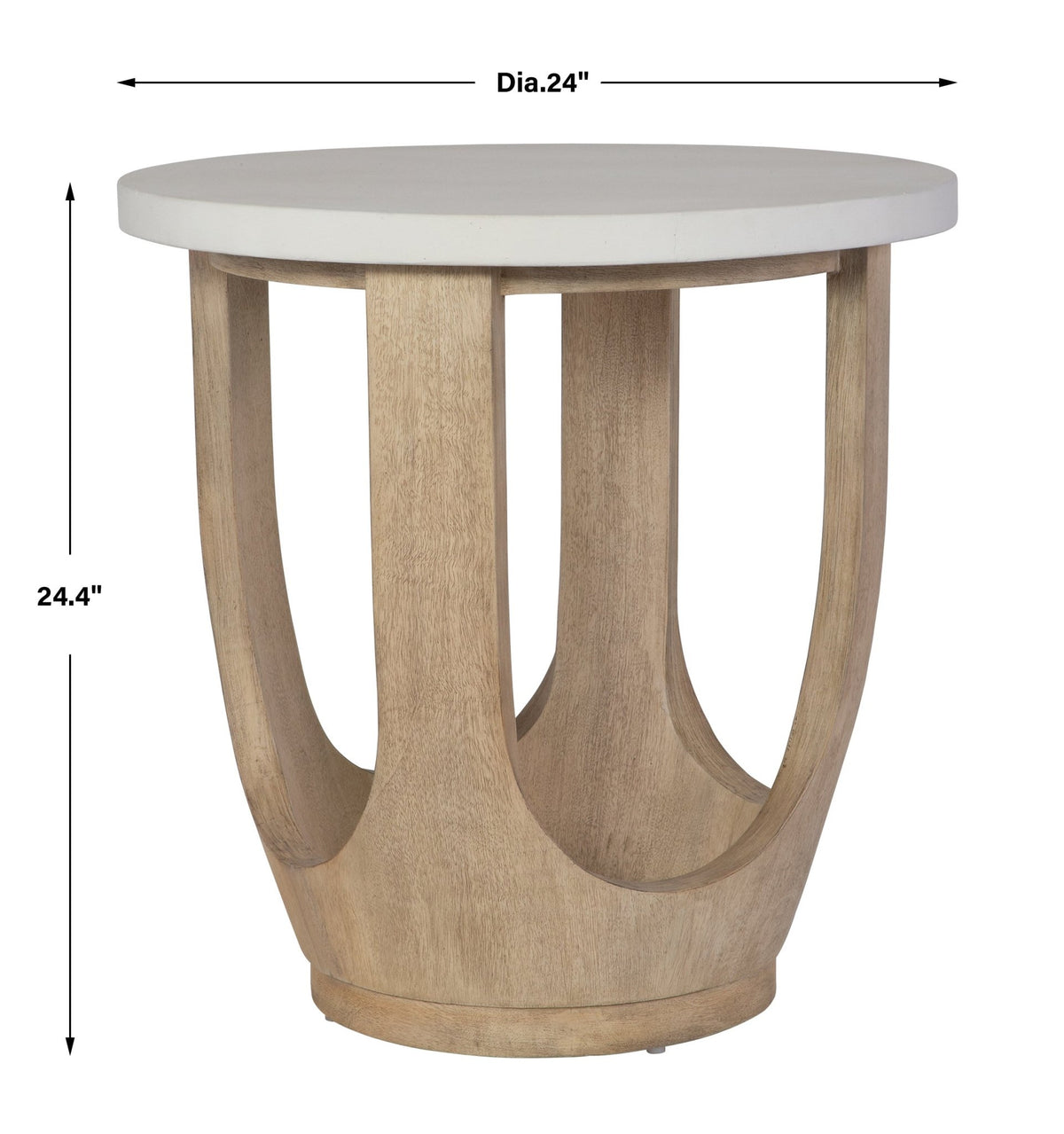 Uttermost Tatli Stone Top Side Table Table Decors| Uttermost