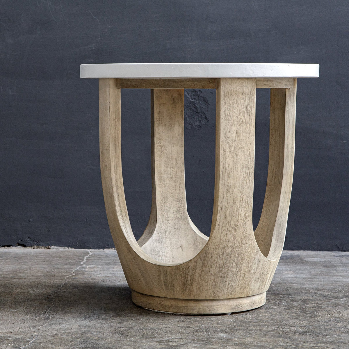 Uttermost Tatli Stone Top Side Table Table Decors| Uttermost