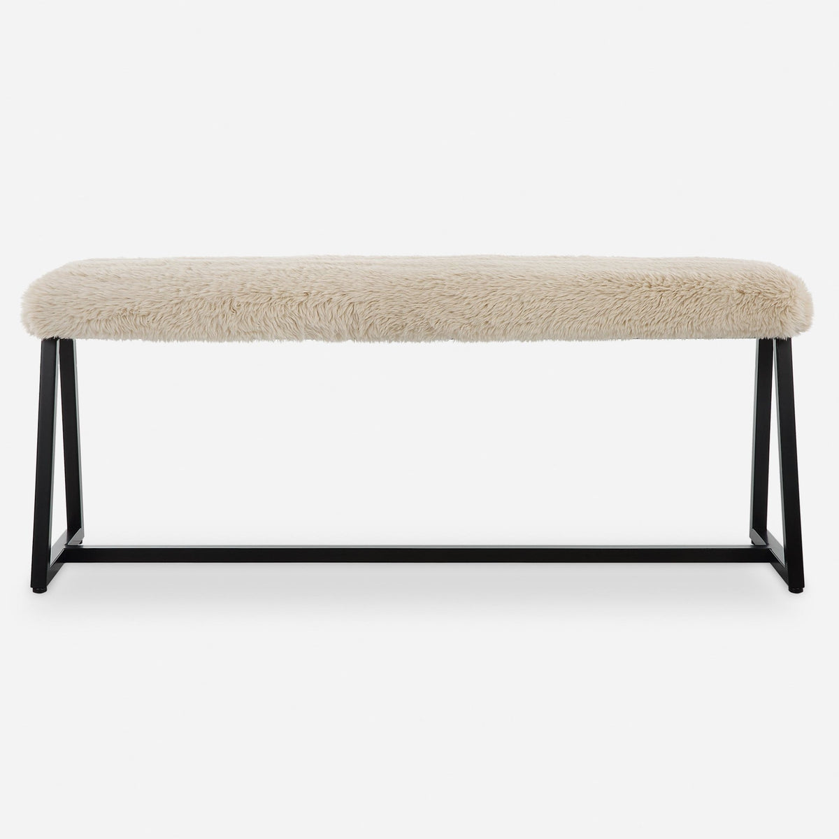 Uttermost Taupo Sheepskin Bench Table Decors| Uttermost