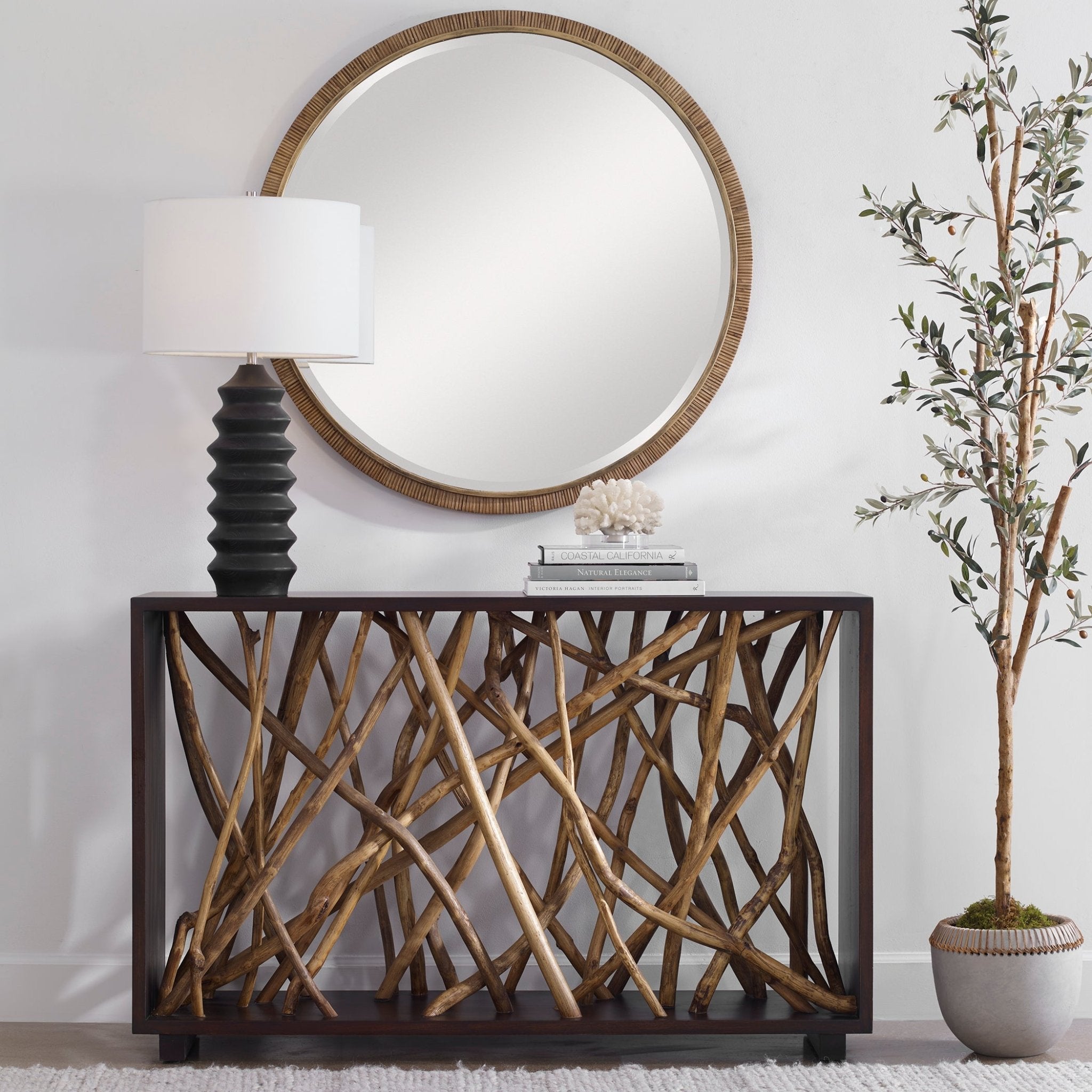 Uttermost Teak Maze Console Table Consoles & Sideboards| Uttermost