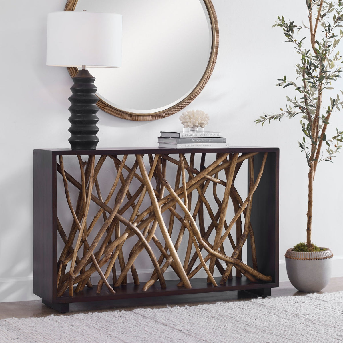 Uttermost Teak Maze Console Table Consoles & Sideboards| Uttermost