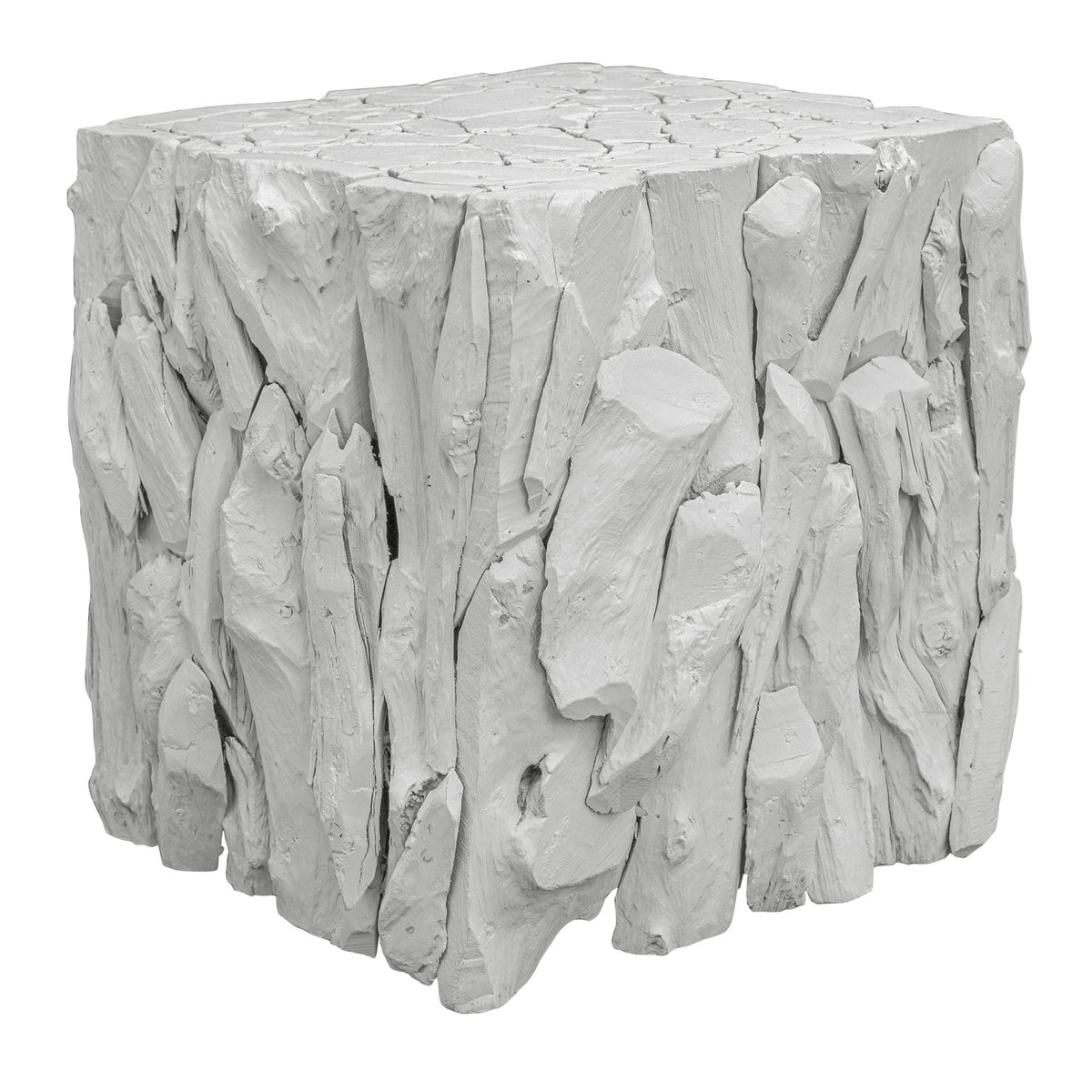 Uttermost Teak Root White Bunching Cube Table Decors| Uttermost