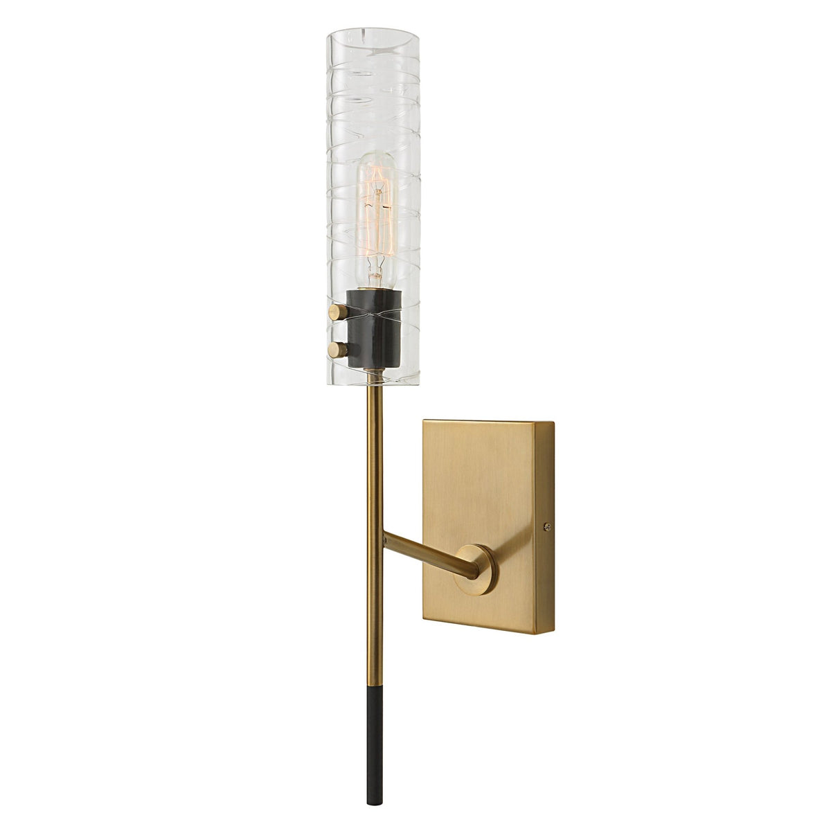 Uttermost Telesto 1 Light Brass Sconce Wall Sconces| Uttermost