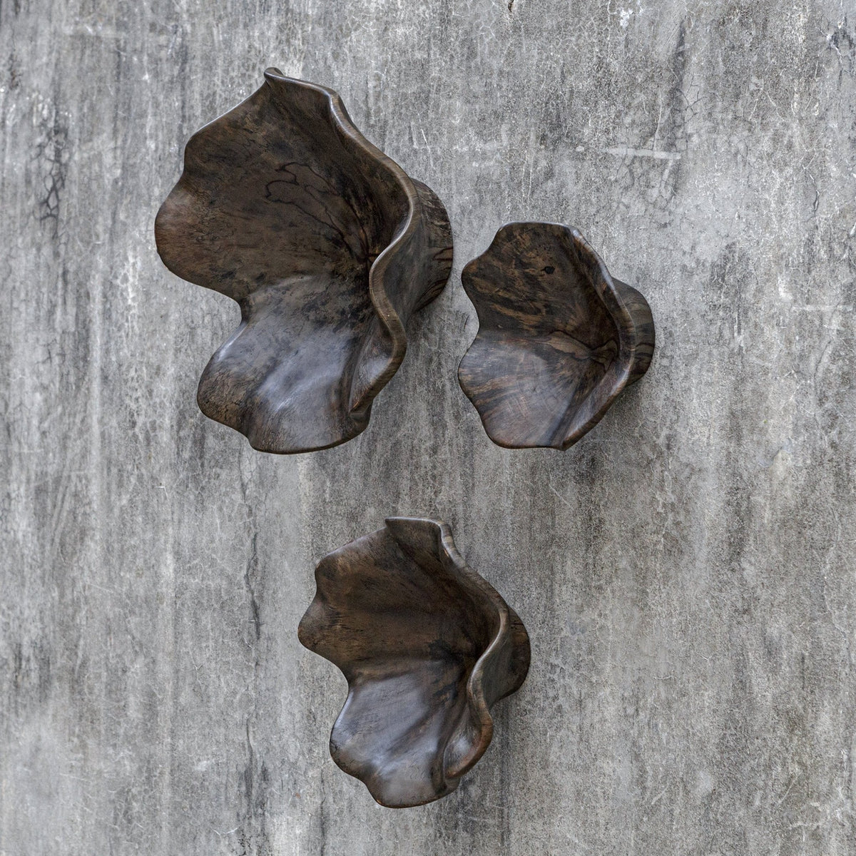 Uttermost Two Wood Wall Décor In Mocha, S/3 Wall Art| Uttermost
