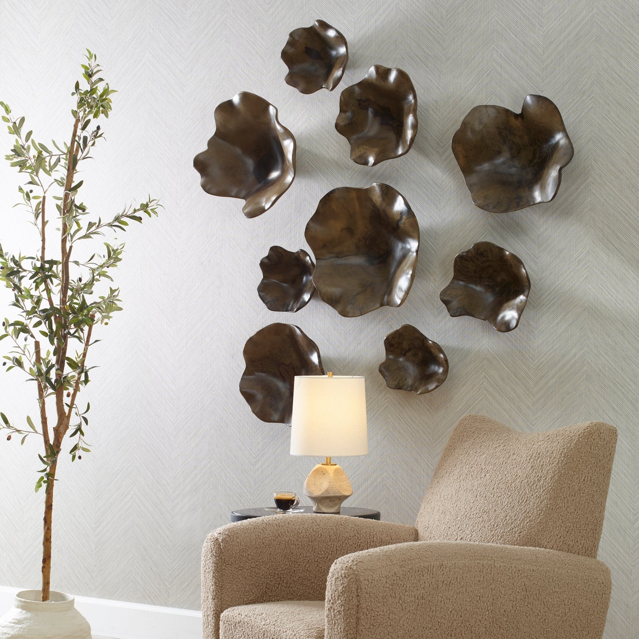Uttermost Two Wood Wall Décor In Mocha, S/3 Wall Art| Uttermost