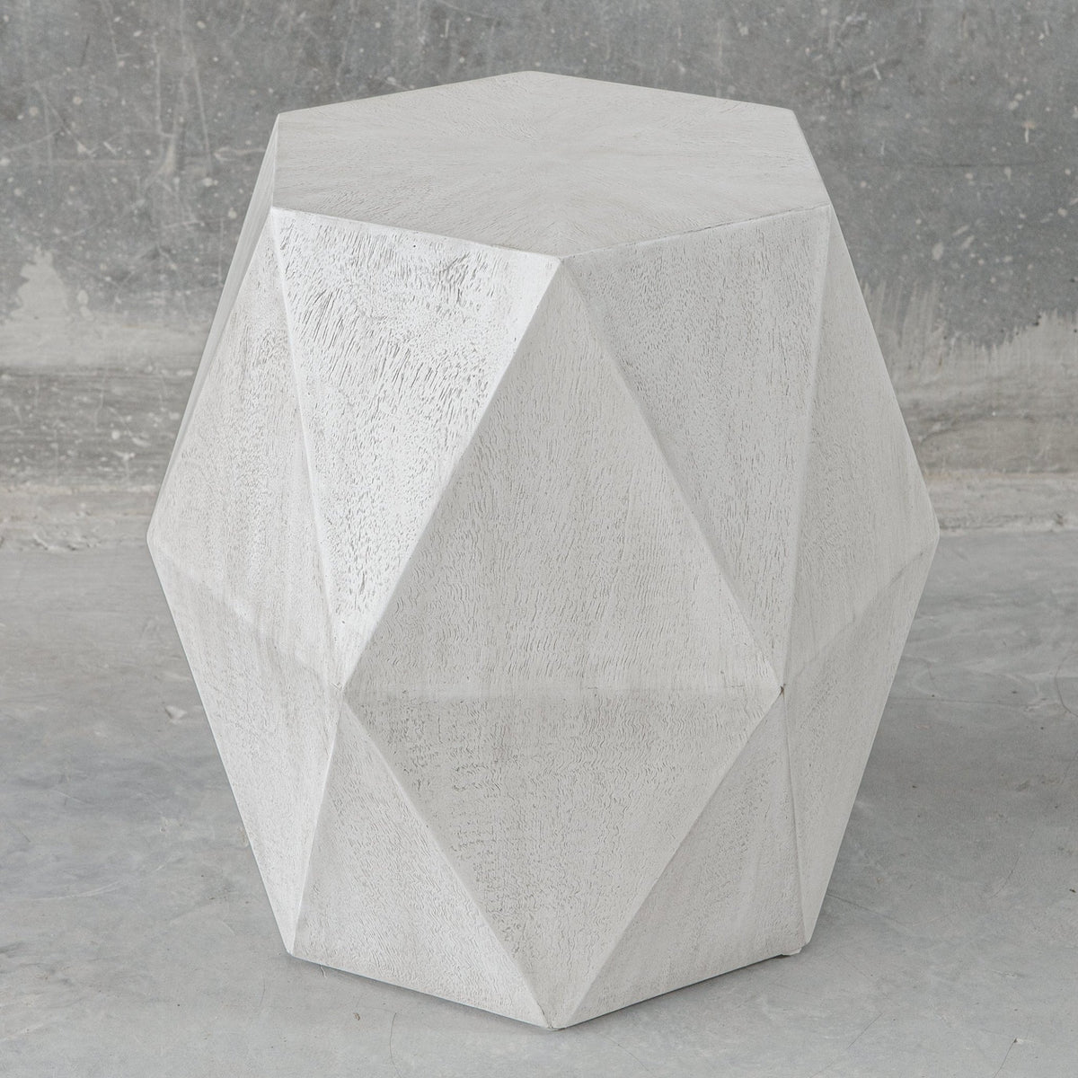 Uttermost Volker White Geometric Accent Table Table Decors| Uttermost