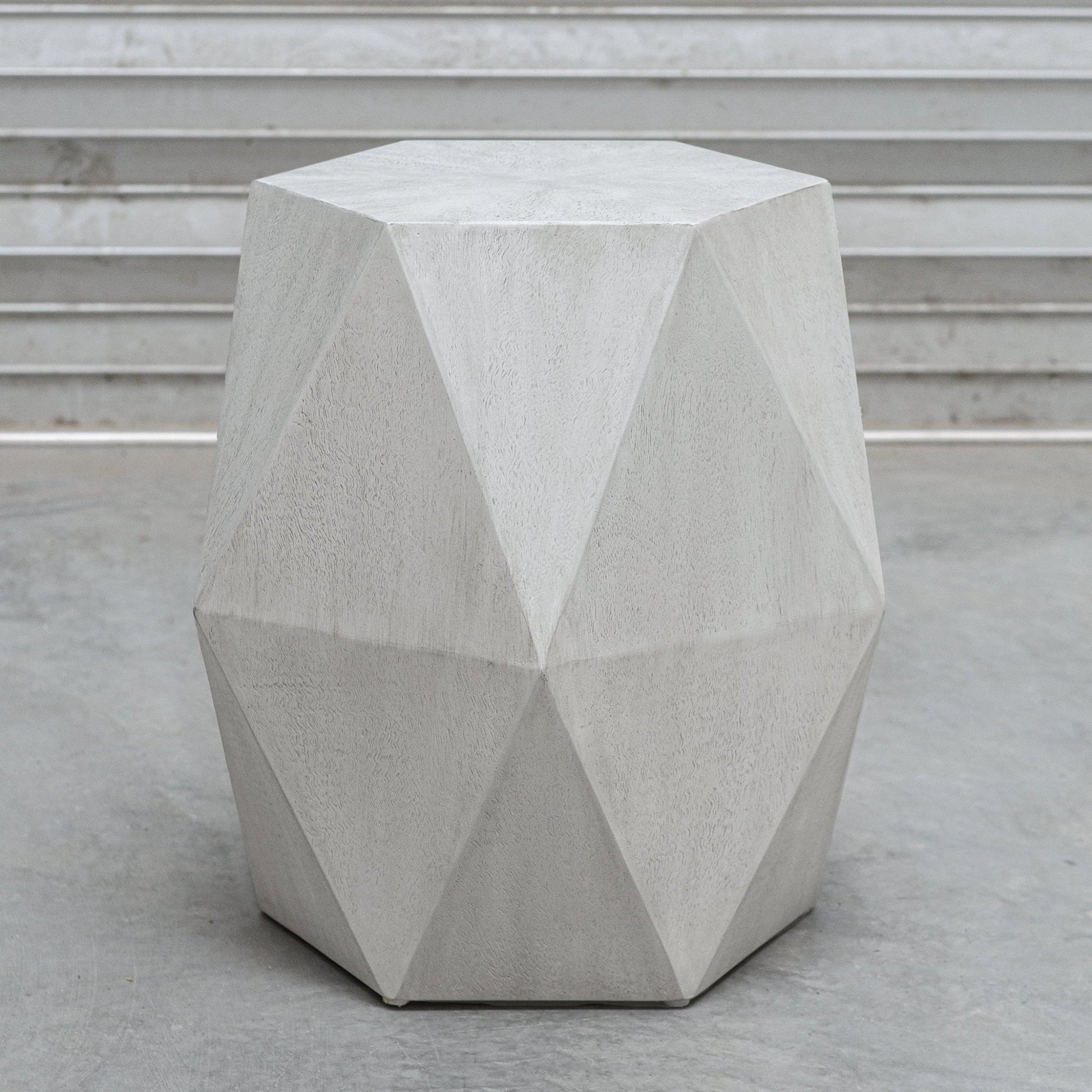 Uttermost Volker White Geometric Accent Table Table Decors| Uttermost
