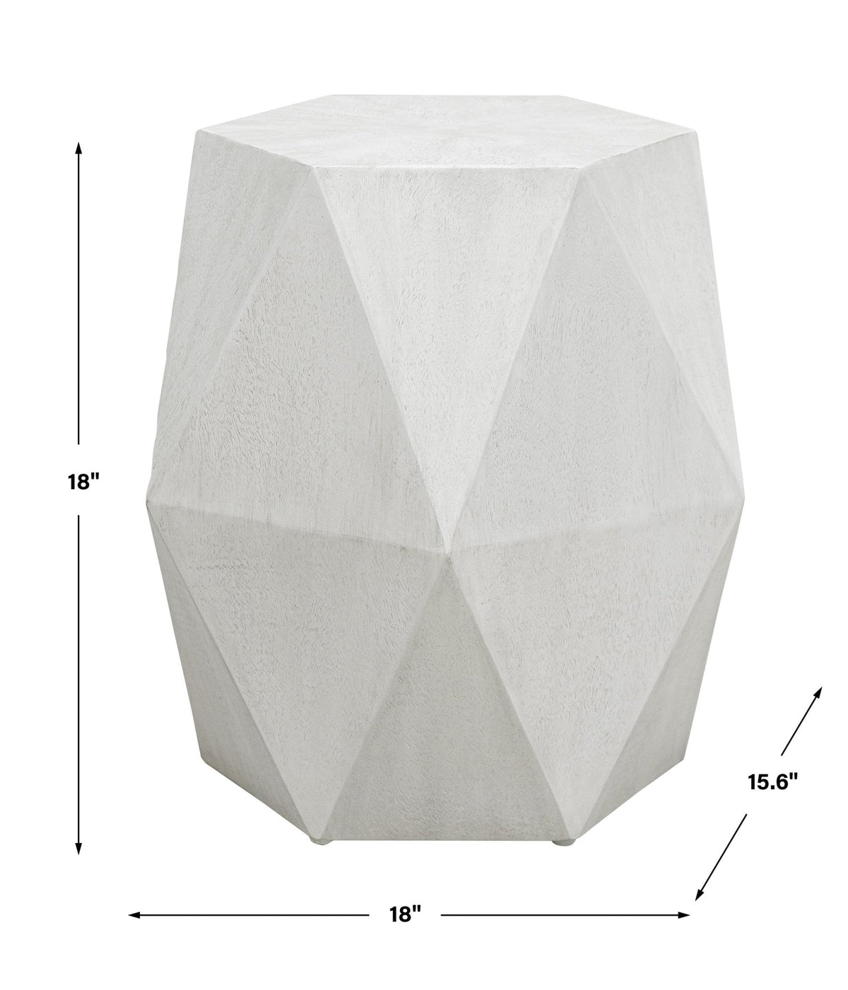 Uttermost Volker White Geometric Accent Table Table Decors| Uttermost