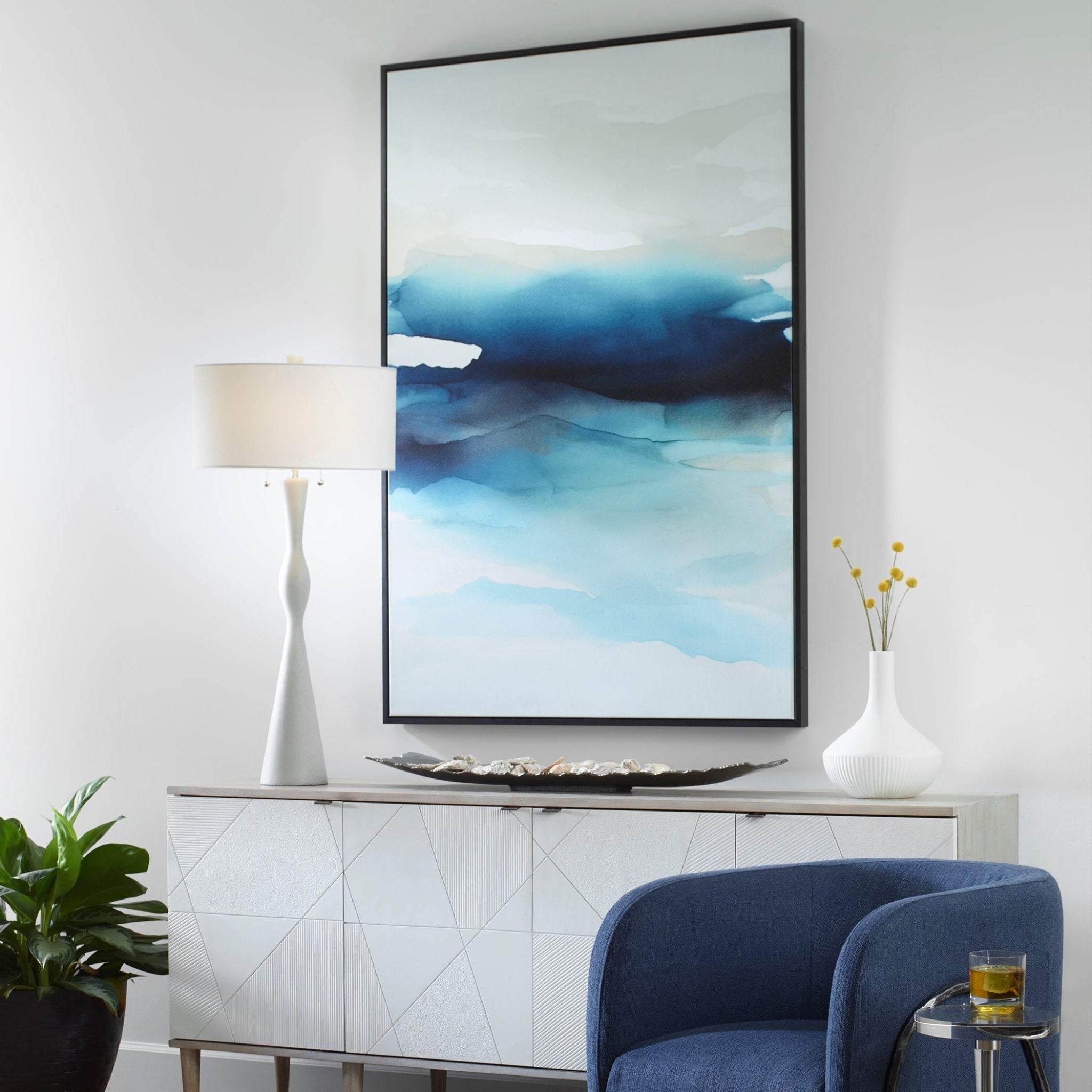 Uttermost Waves Framed Canvas Abstract Art Paintings & Pictures| Uttermost