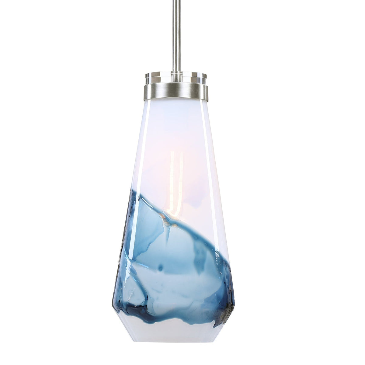Uttermost Windswept Blue & White 1 Light Mini Pendant Wall Sconces| Uttermost