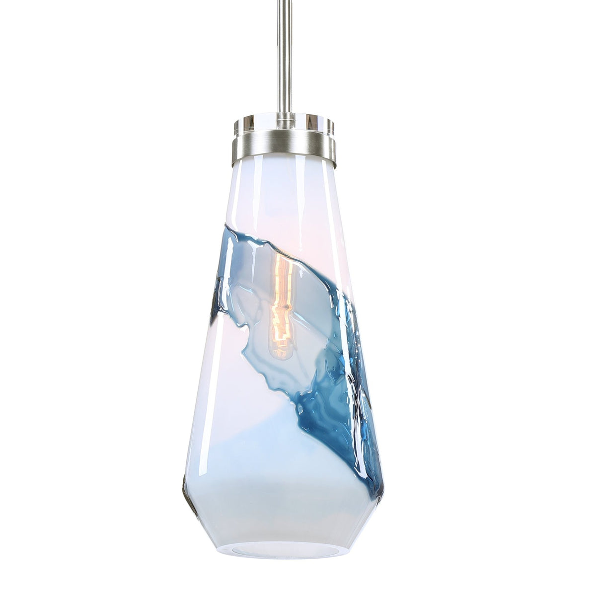 Uttermost Windswept Blue & White 1 Light Mini Pendant Wall Sconces| Uttermost