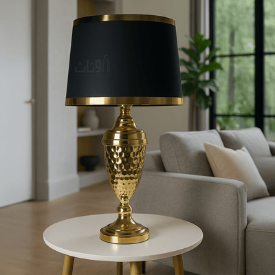uxury Side Lamp with Classic Black and Gold Design - Al Rugaib Furniture