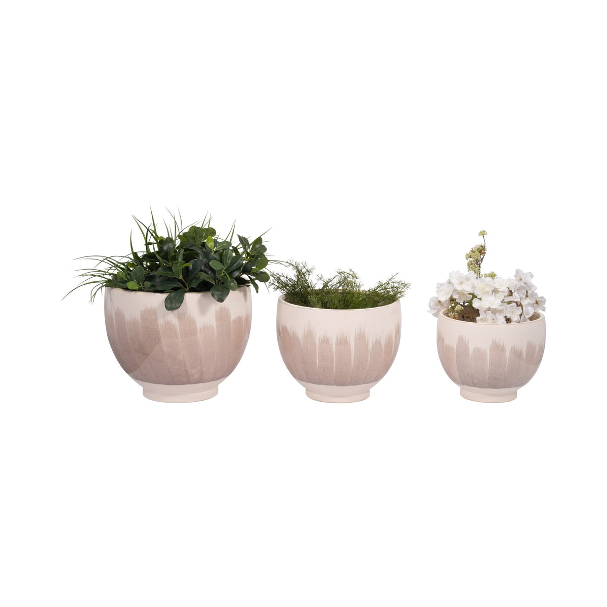 VALDIVA CERAMIC PLANTERS - SET OF 3 Outdoor Planters| Sagebrook Home