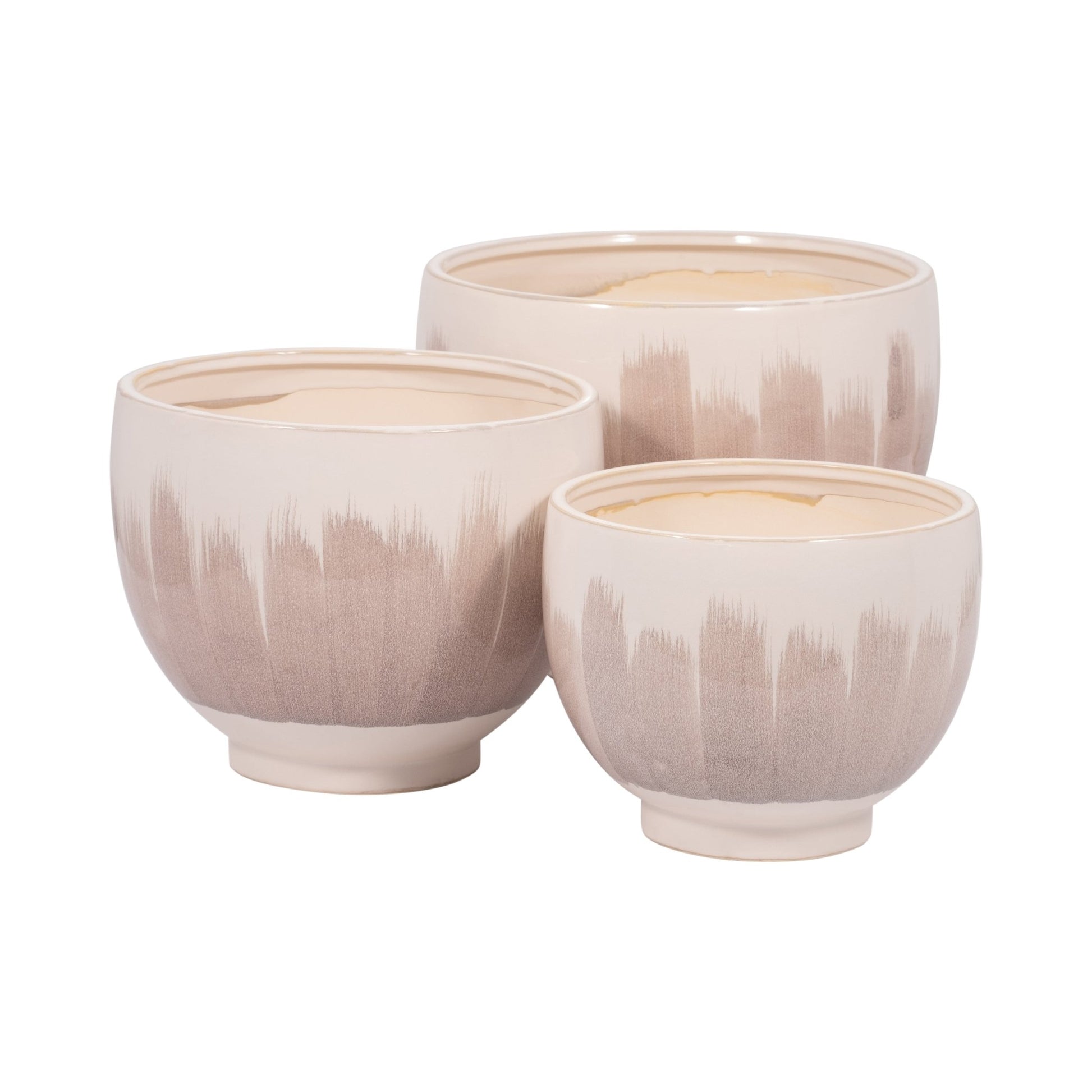 VALDIVA CERAMIC PLANTERS - SET OF 3 Outdoor Planters| Sagebrook Home