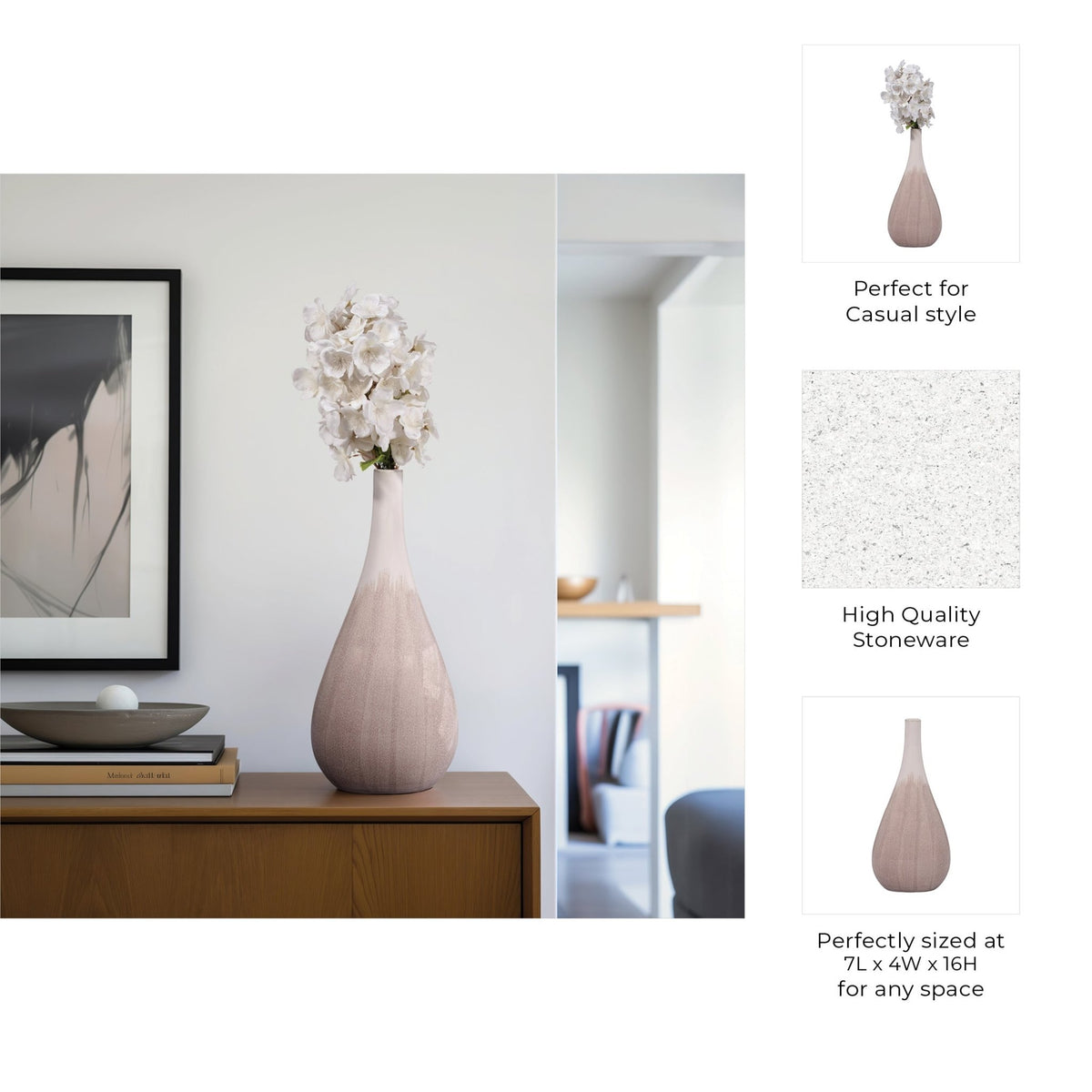 VALDIVA CERAMIC VASE Vases and Jars| Sagebrook Home