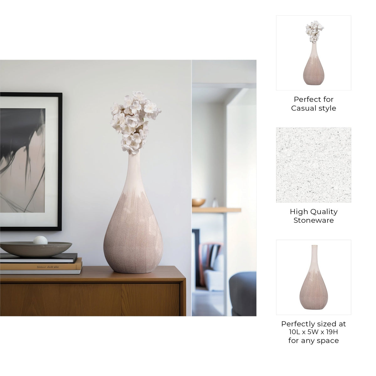 VALDIVA CERAMIC VASE Vases and Jars| Sagebrook Home