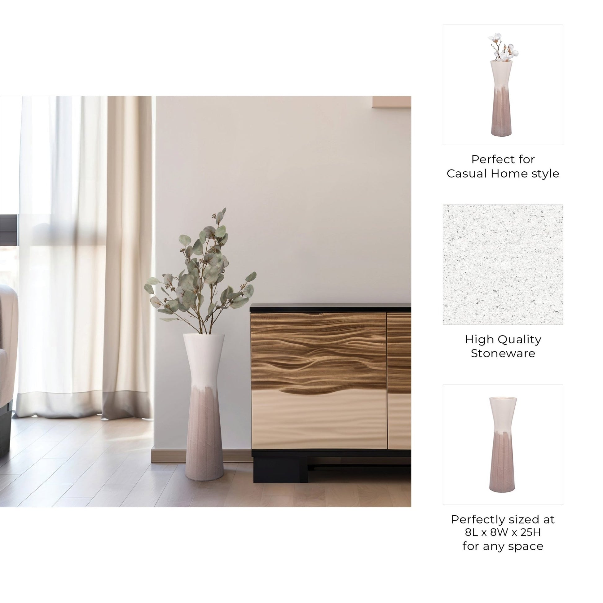 VALDIVA/PERRYMAN CERAMIC FLOOR VASE Vases and Jars| Sagebrook Home