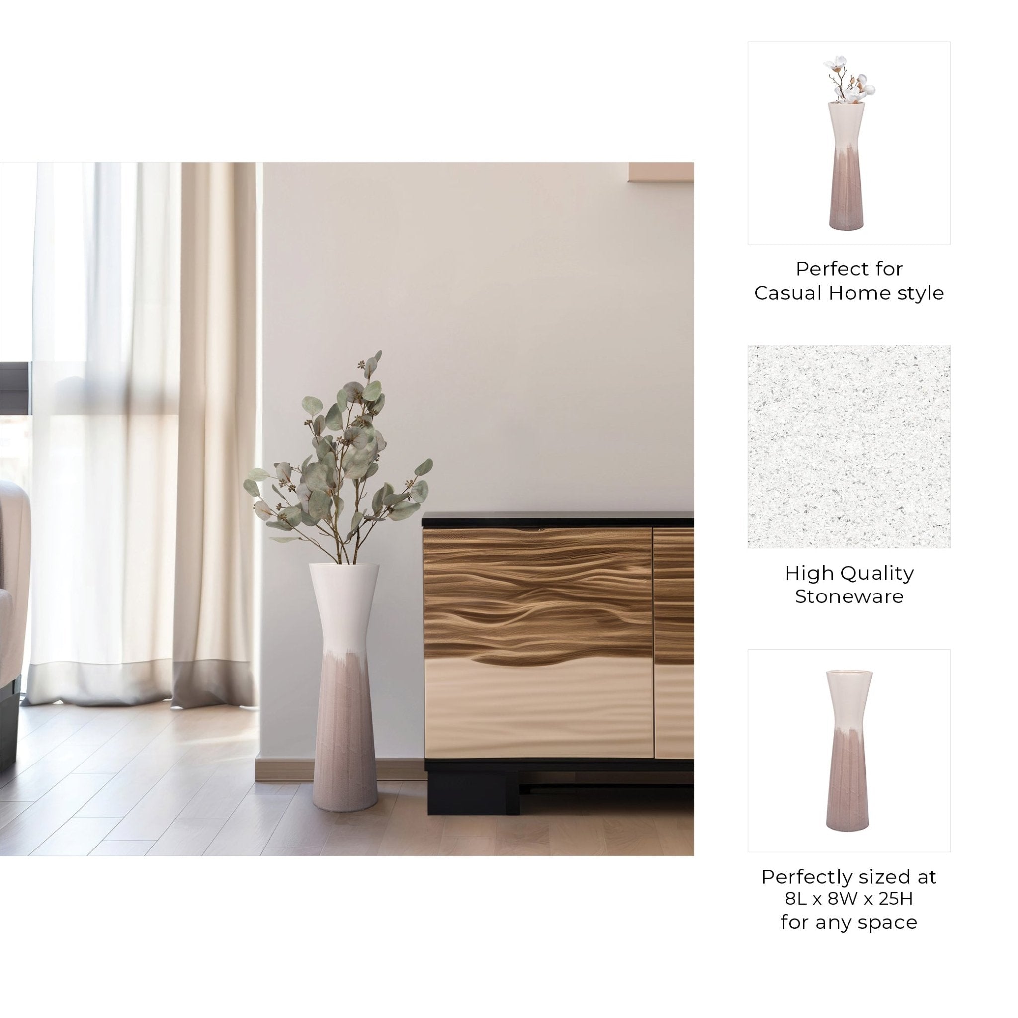 VALDIVA/PERRYMAN CERAMIC FLOOR VASE Vases and Jars| Sagebrook Home