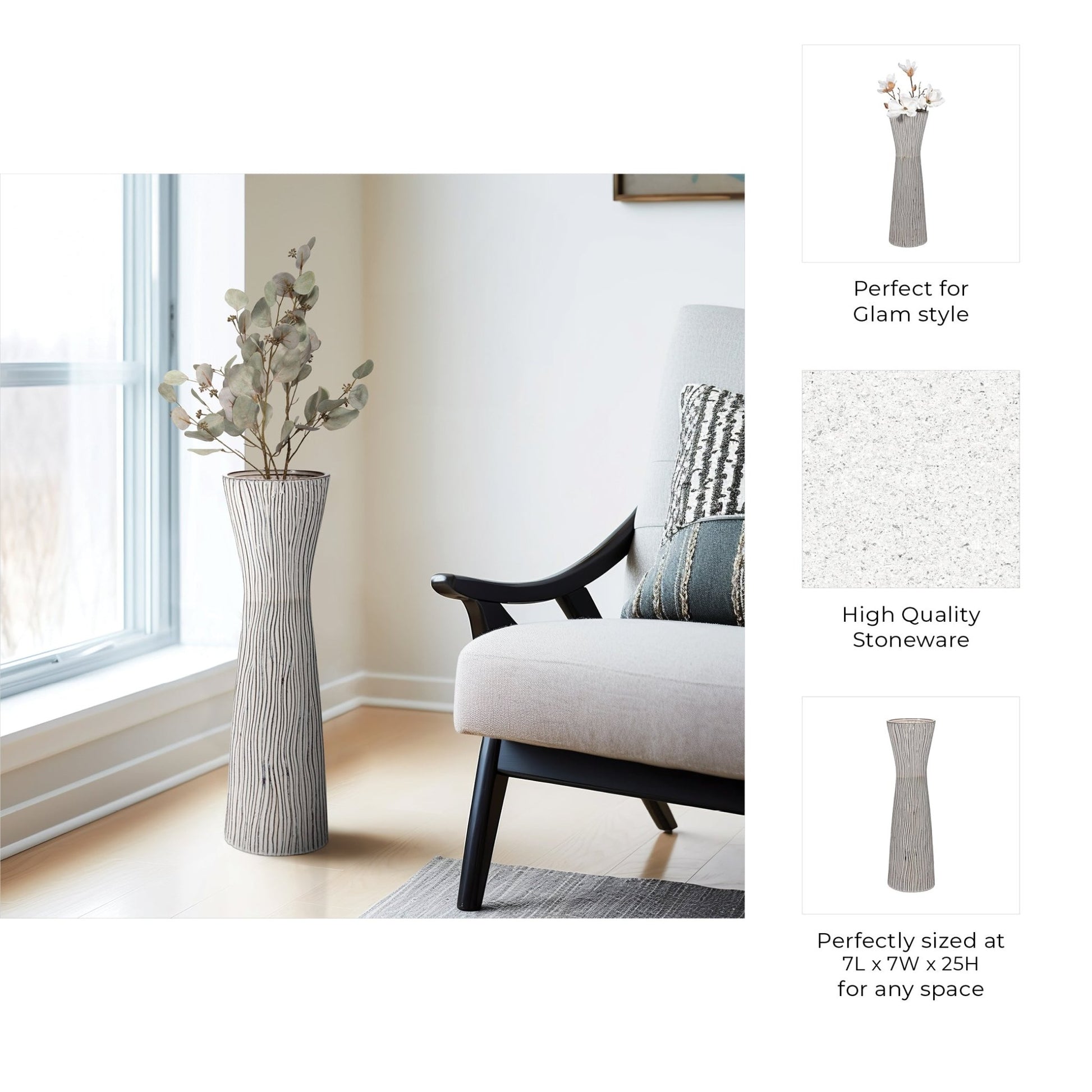 VALDIVA/PERRYMAN CERAMIC FLOOR VASE Vases and Jars| Sagebrook Home