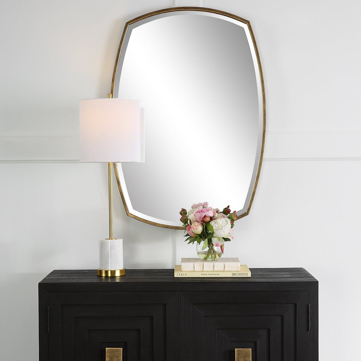 Varenna Aged Gold Vanity Mirror Table Decors| Uttermost