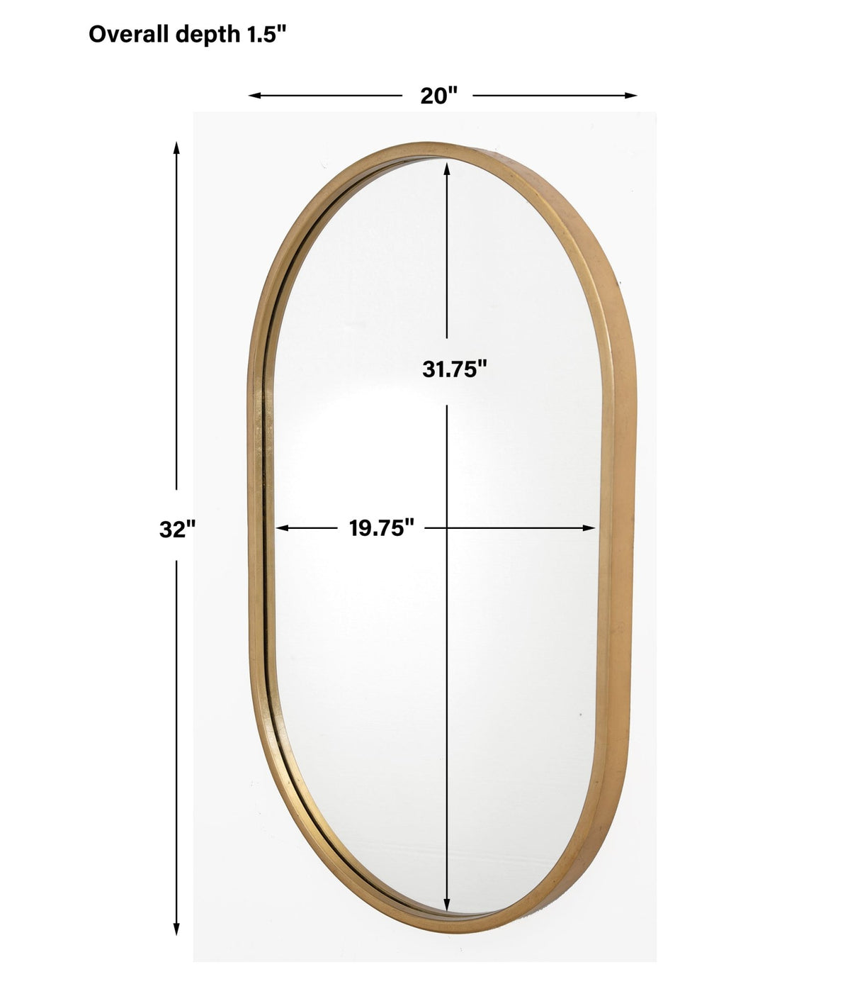 Varina Gold Oval Mirror Mirrors| Uttermost