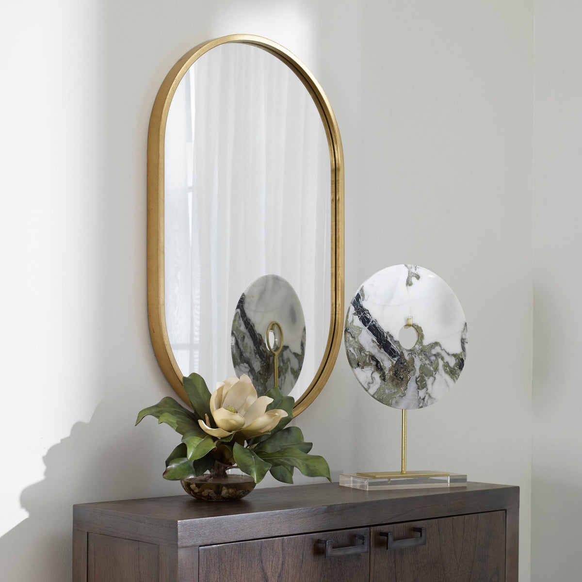 Varina Gold Oval Mirror Mirrors| Uttermost