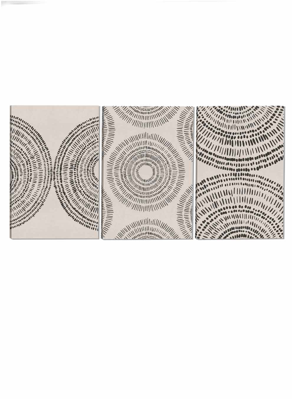 Various Shapes Paintings(set of 3) Paintings & Pictures| LOWHA