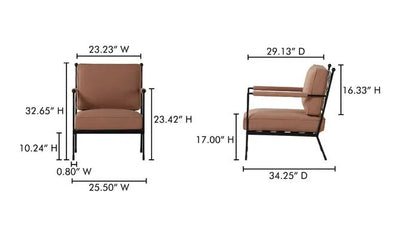 Vecchia Accent Chair Terracotta - Al Rugaib Furniture