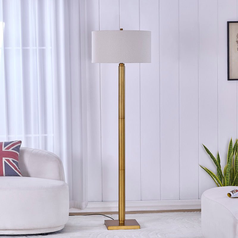 72'H Lumar Brass Metal Floor Lamp Floor lamps| Crestview