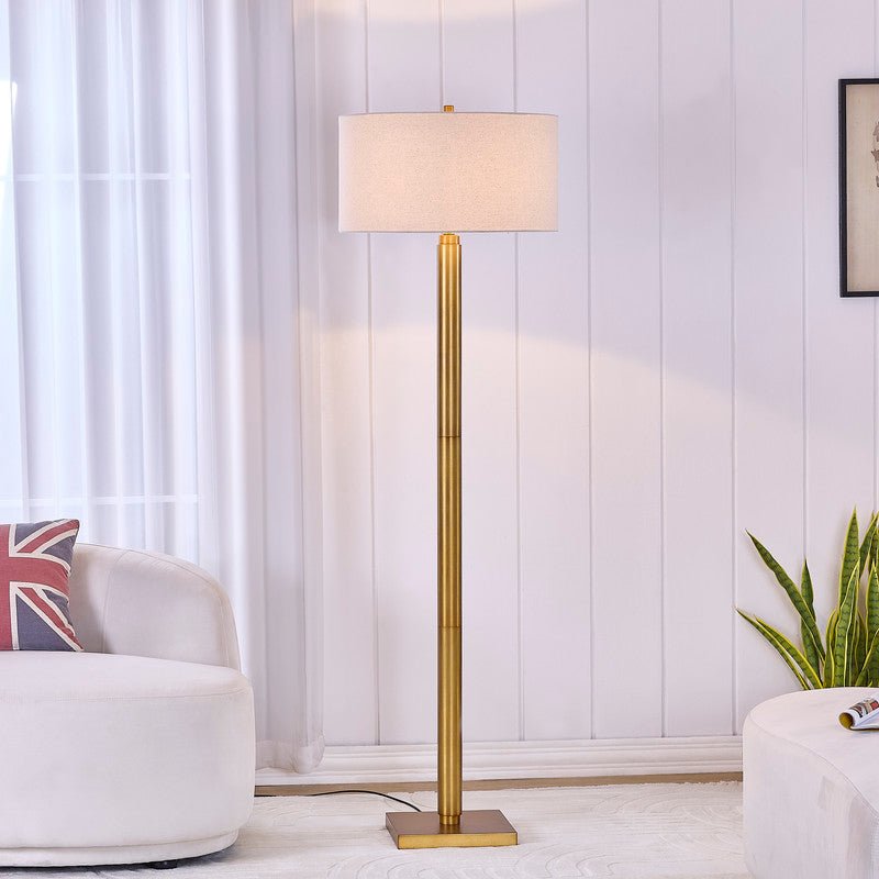 72'H Lumar Brass Metal Floor Lamp Floor lamps| Crestview