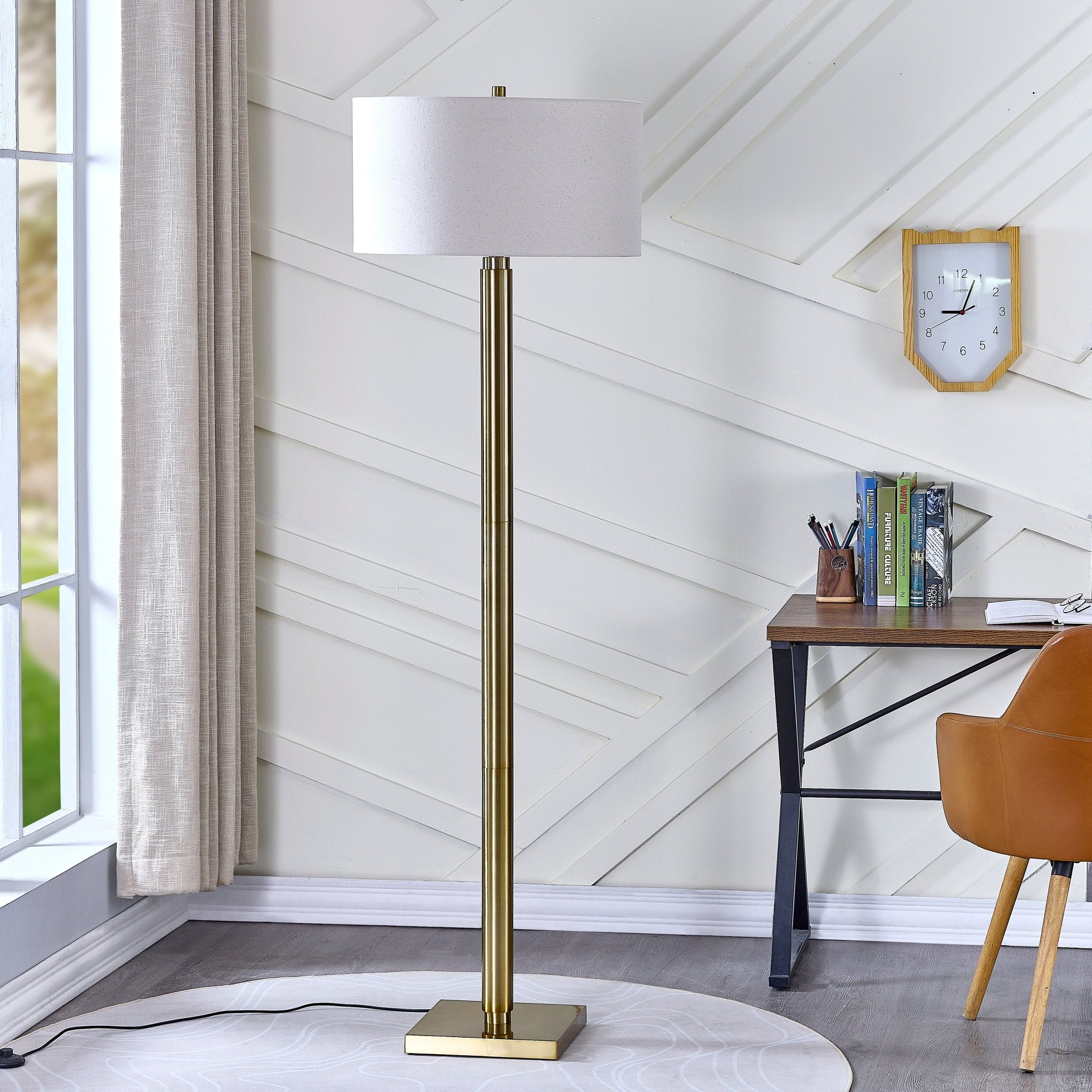 72'H Lumar Gold Metal Floor Lamp Floor lamps| Crestview