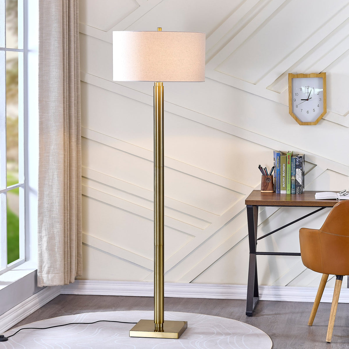 72'H Lumar Gold Metal Floor Lamp Floor lamps| Crestview