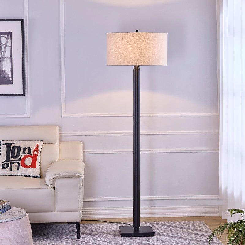 72'H Lumar Black Metal Floor Lamp Floor lamps| Crestview