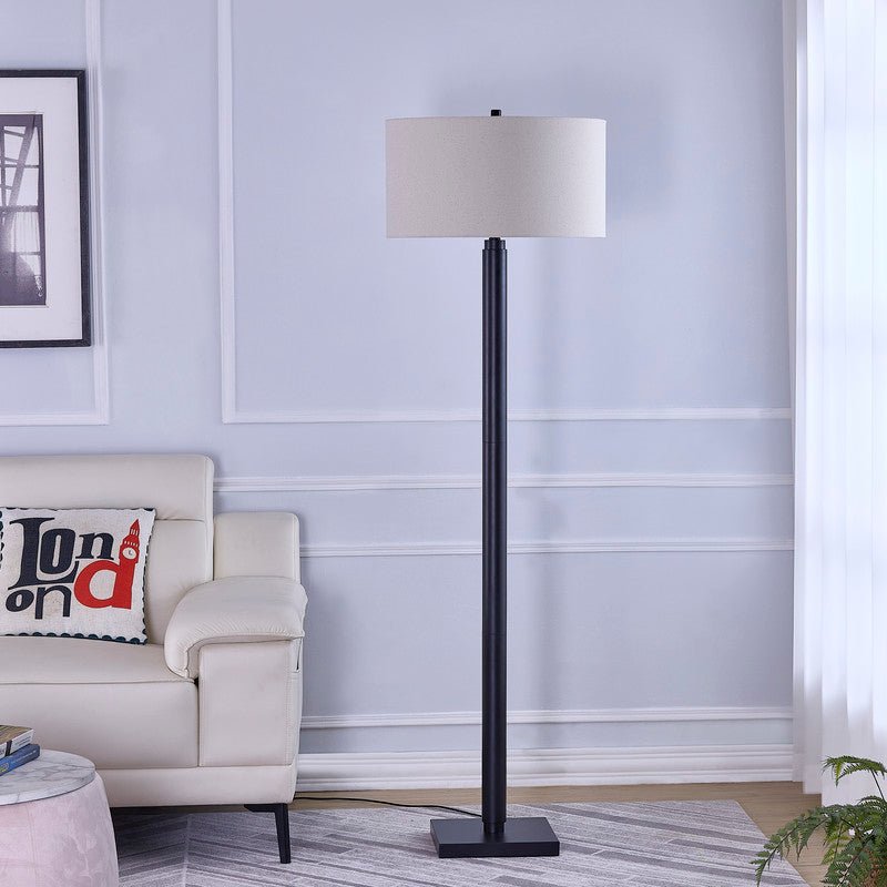 72'H Lumar Black Metal Floor Lamp Floor lamps| Crestview