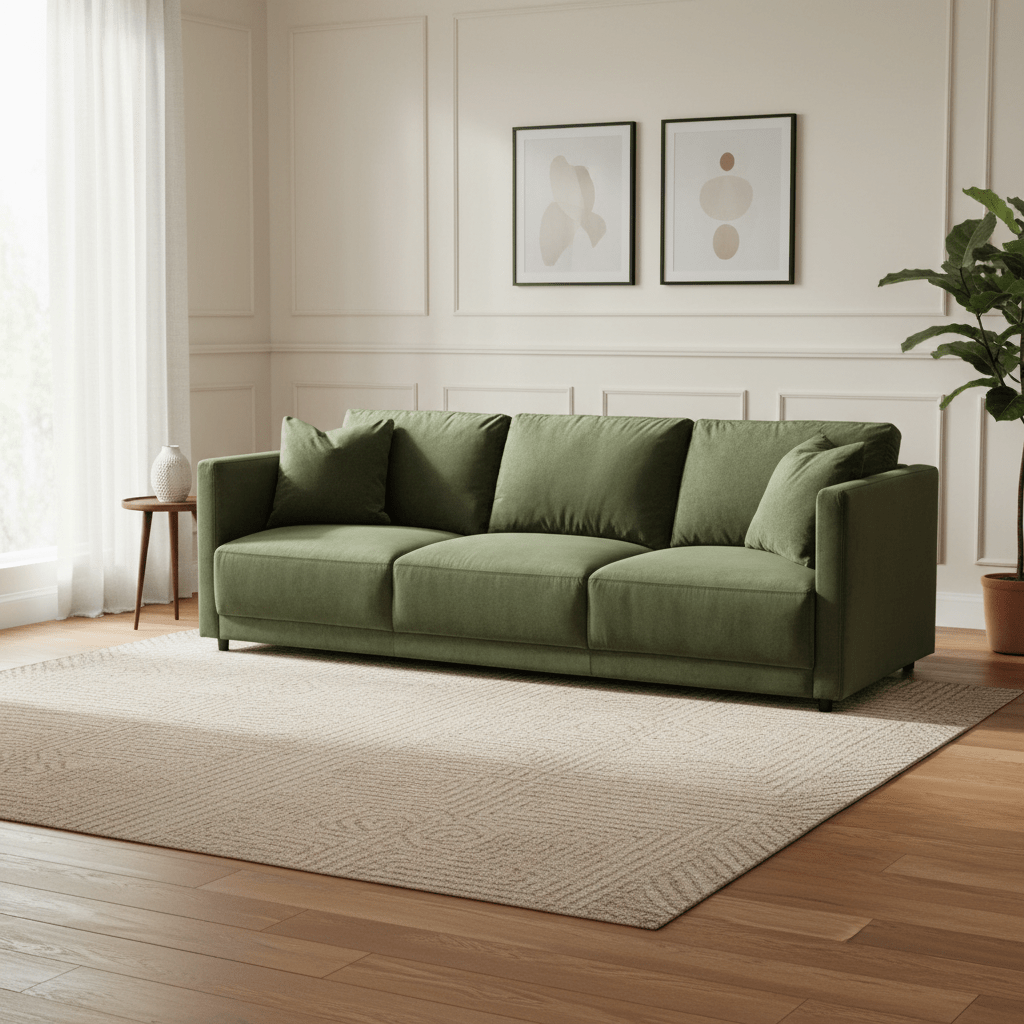 Velano Velvet Green 3 seater Sofa Sofas & Loveseats| Roots Furniture