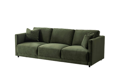 Velano Velvet Green 3 seater Sofa - Al Rugaib Furniture