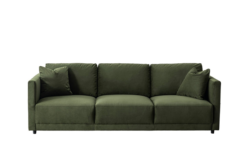 Velano Velvet Green 3 seater Sofa - Al Rugaib Furniture