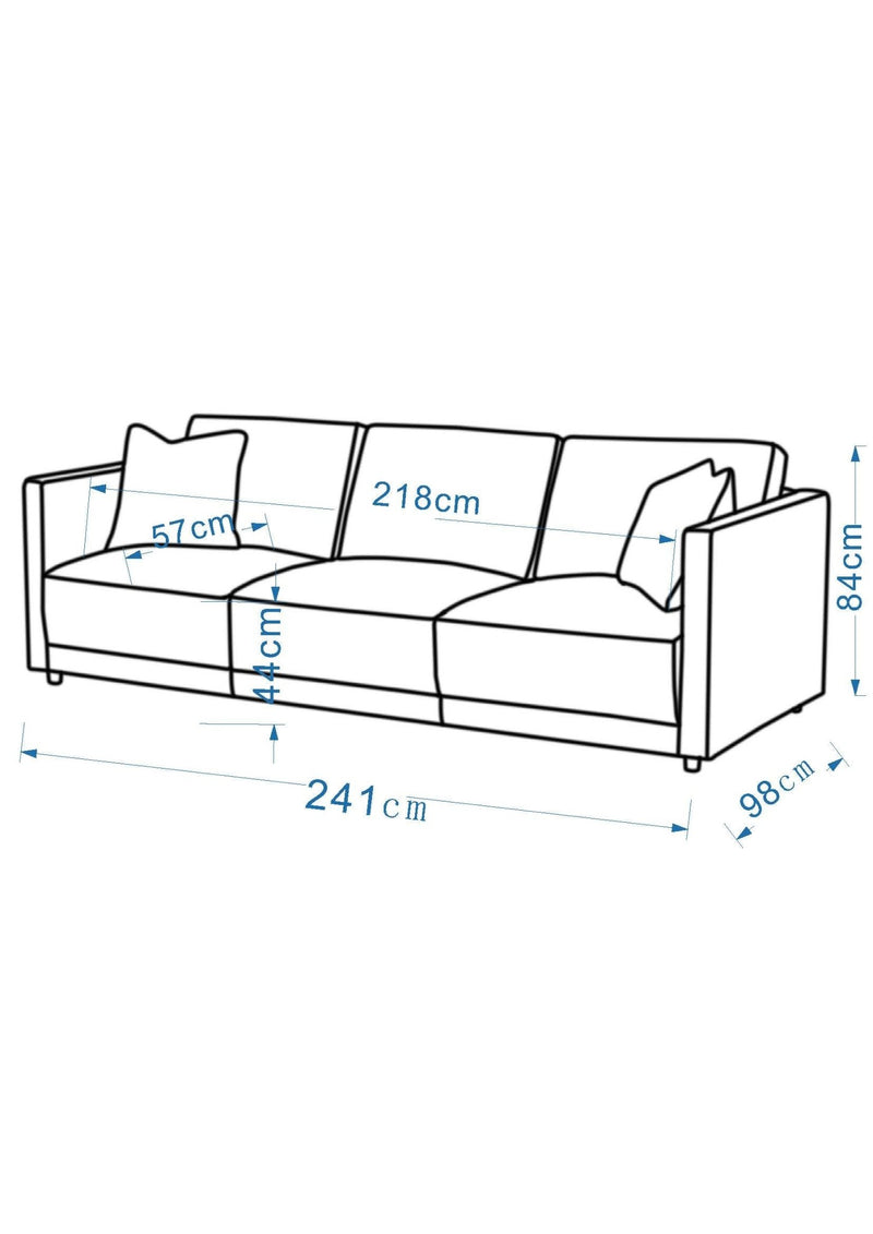 Velano Velvet Green 3 seater Sofa - Al Rugaib Furniture