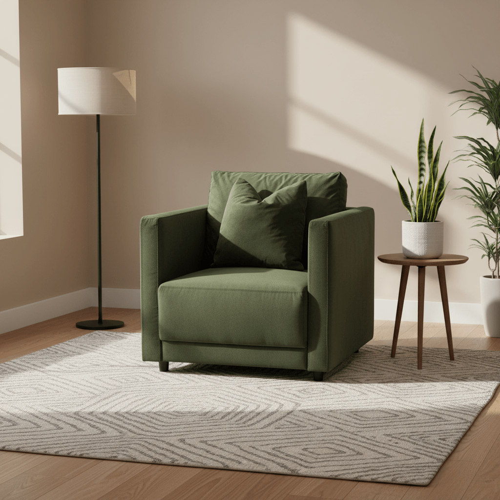 Velano Velvet Green Accent Chair Chairs| Roots Furniture