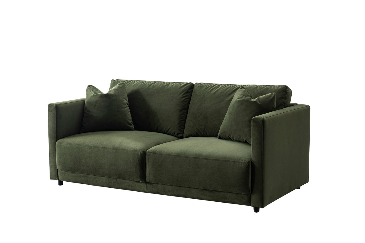 Velano Velvet Green Loveseat Sofas & Loveseats| Roots Furniture