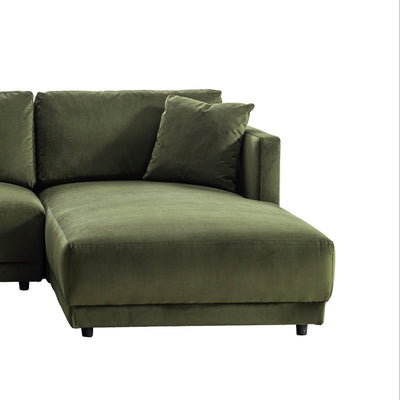 Velano Velvet Green Sectional Right - Al Rugaib Furniture